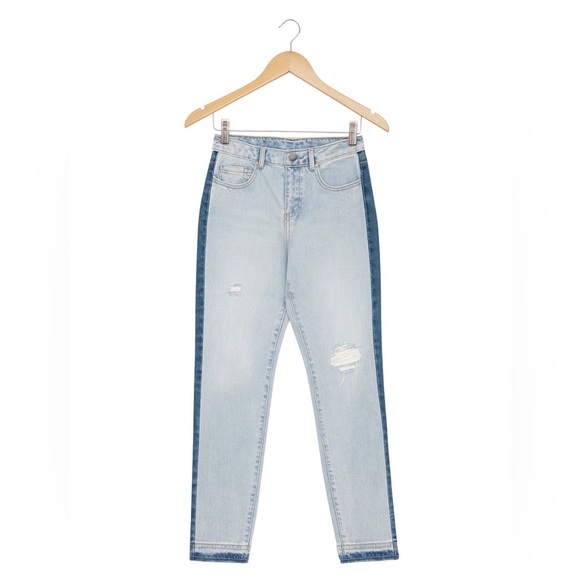 INC International Concepts Denim - INC Women's size 4 acid-washed high rise skinny jeans Frayed bottoms #DenimJeans